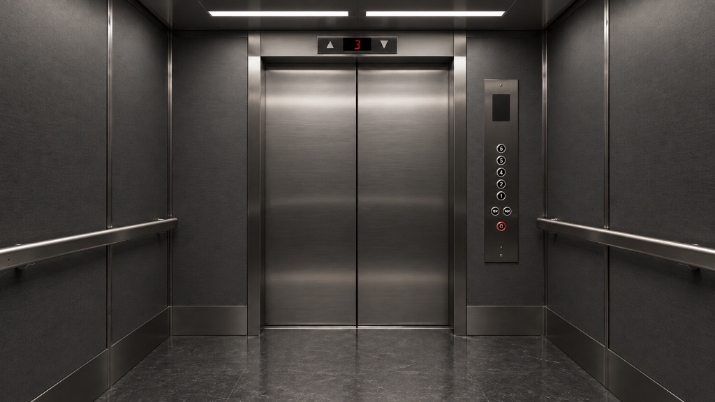 Elevator interior after modernization